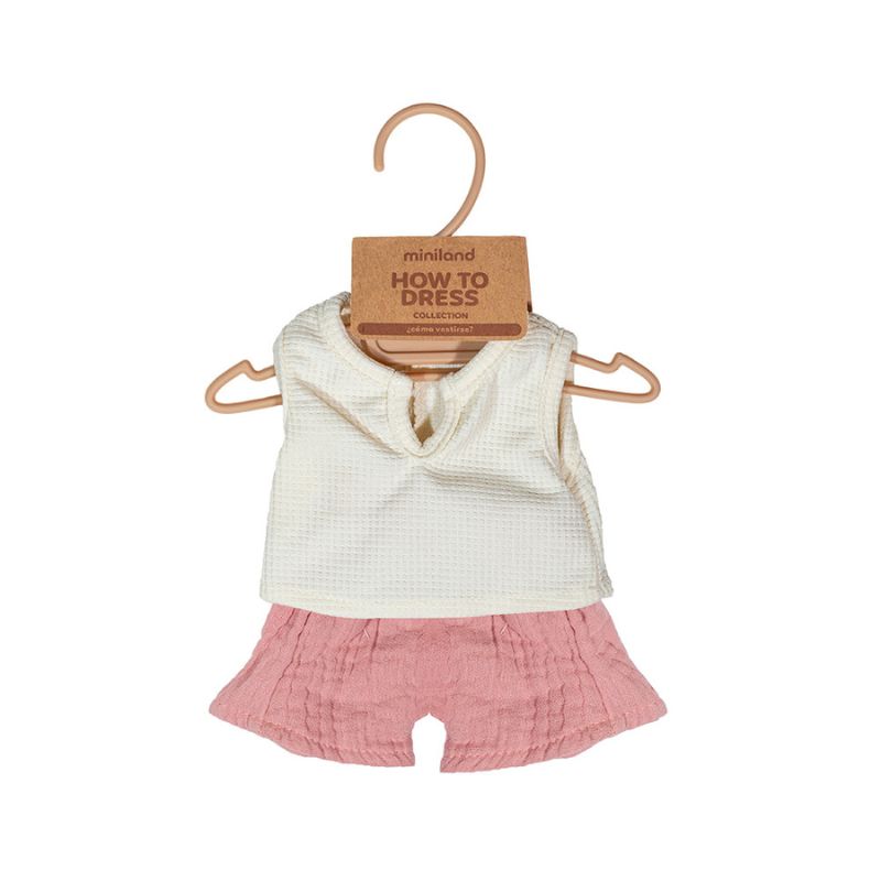 Miniland Doll Top and Shorts Set - 38cm