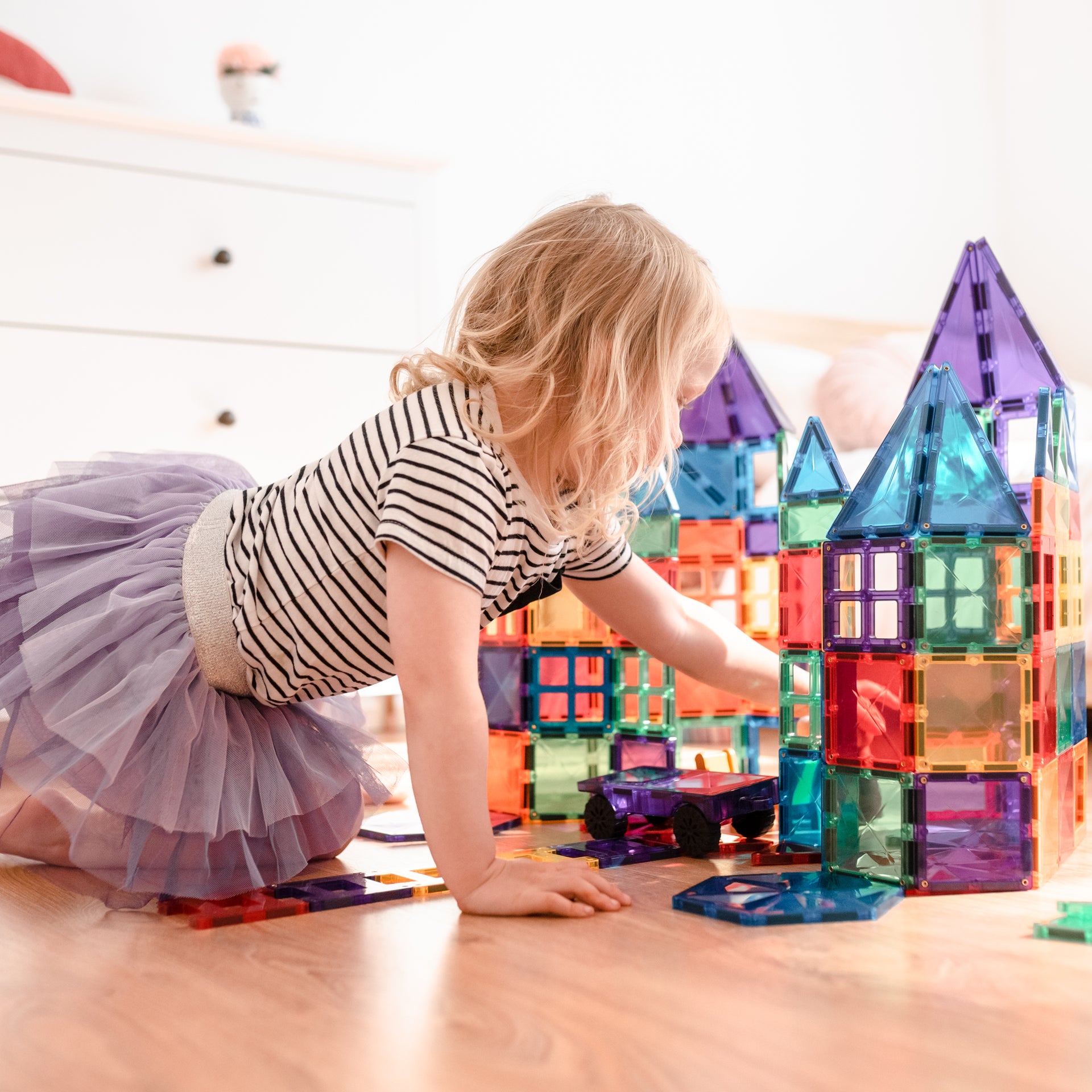 Connetix Magnetic Tiles 212 Piece Rainbow Mega Pack