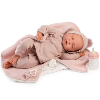 Antonio Juan Sleeping Doll Luna with Blanket - 42cm