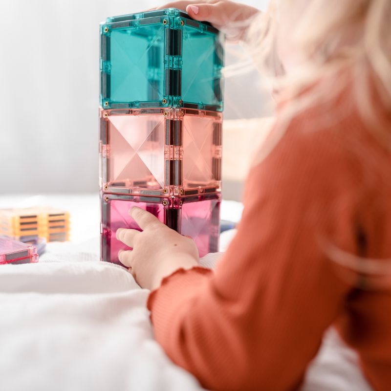 Connetix Magnetic Tiles 40 Piece Pastel Square Pack