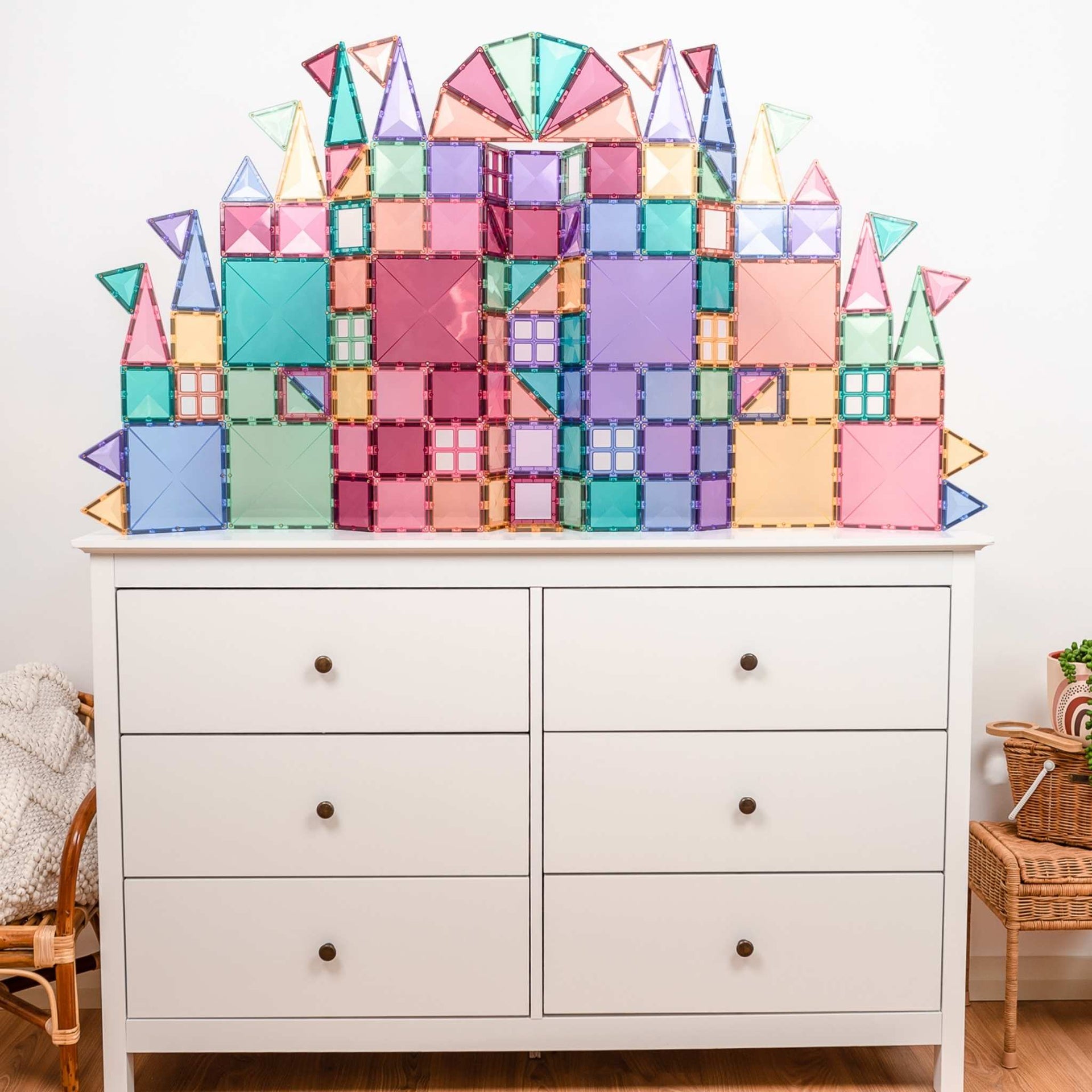 Connetix Magnetic Tiles 120 Piece Pastel Creative Pack