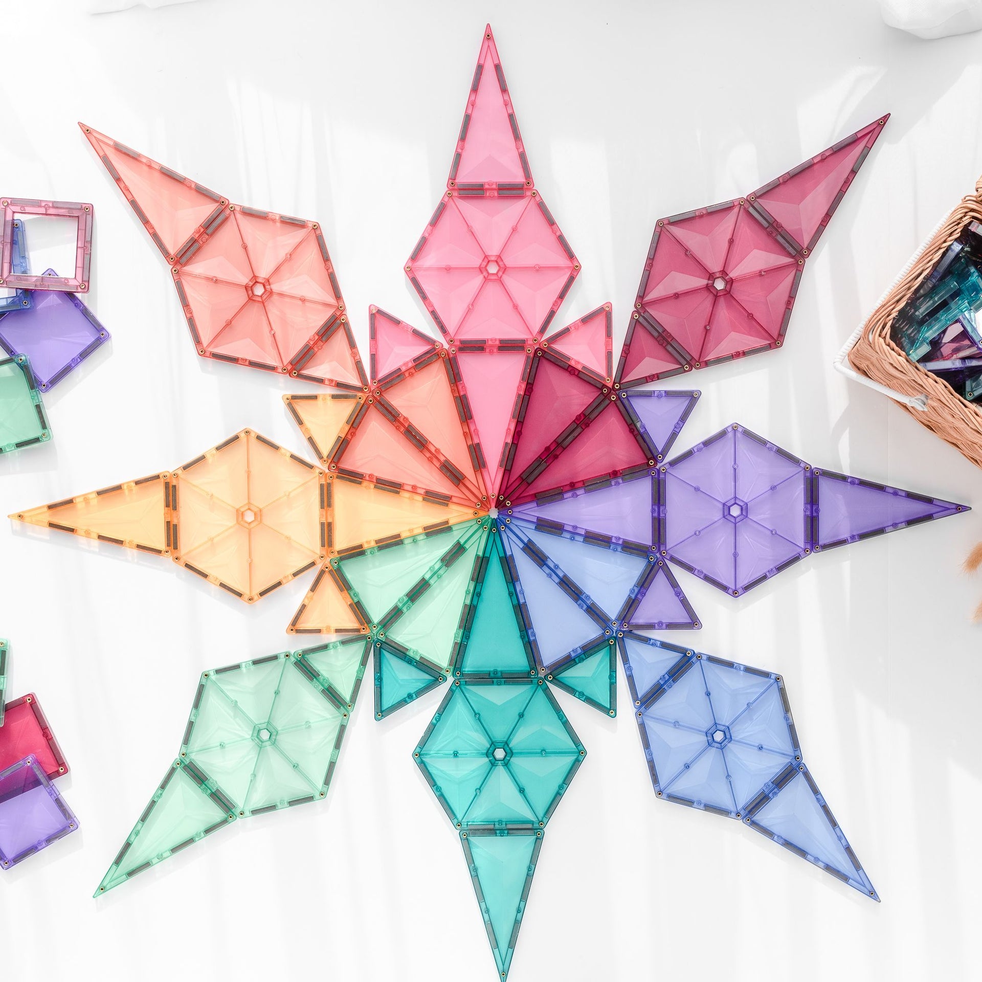 Connetix Magnetic Tiles 202 Piece Pastel Mega Pack
