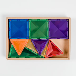 Connetix Magnetic Tiles 24 Piece Rainbow Mini Pack