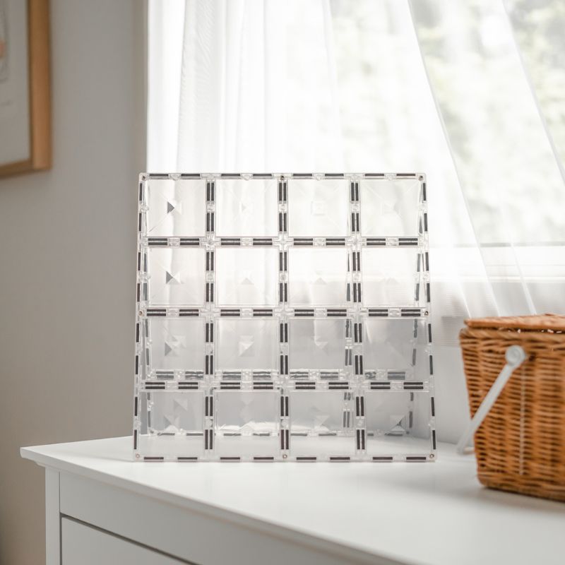 Connetix Magnetic Tiles 2 Piece Base Plate Pack - Clear