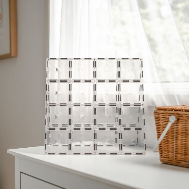 Connetix Magnetic Tiles 2 Piece Base Plate Pack - Clear