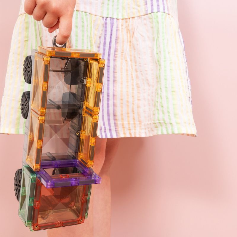 Connetix Magnetic Tiles 50 Piece Pastel Transport Pack