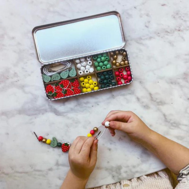 Cotton Twist Bracelet Beading Kit - Strawberry