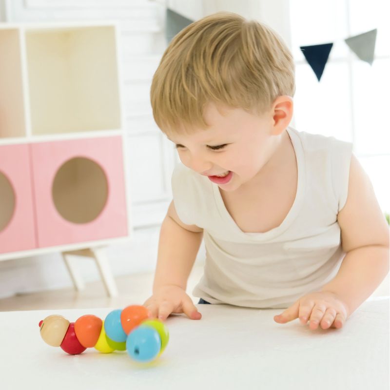 Classic World Wooden Caterpillar Rainbow
