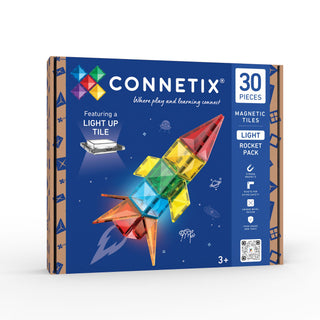 CONNETIX Magnetic Tiles 30 Piece Light Rocket Pack