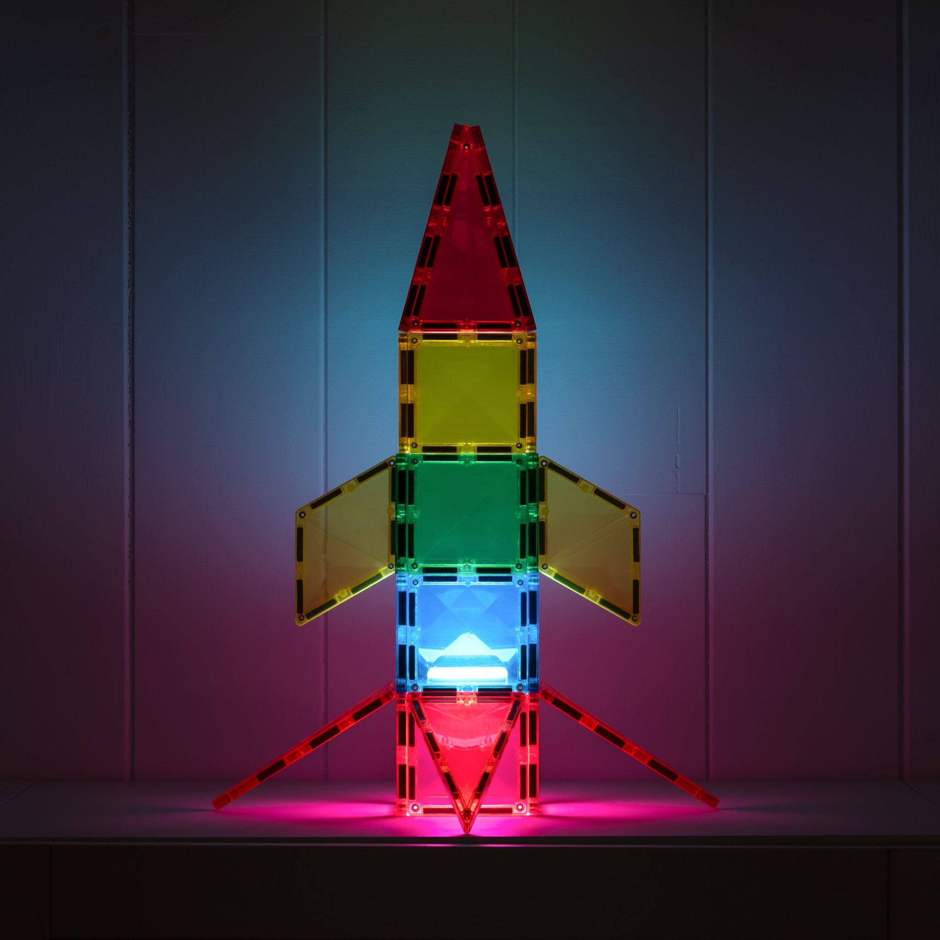 CONNETIX Magnetic Tiles 30 Piece Light Rocket Pack