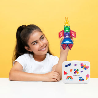 CONNETIX Magnetic Tiles 32 Piece Travel Mini Pack
