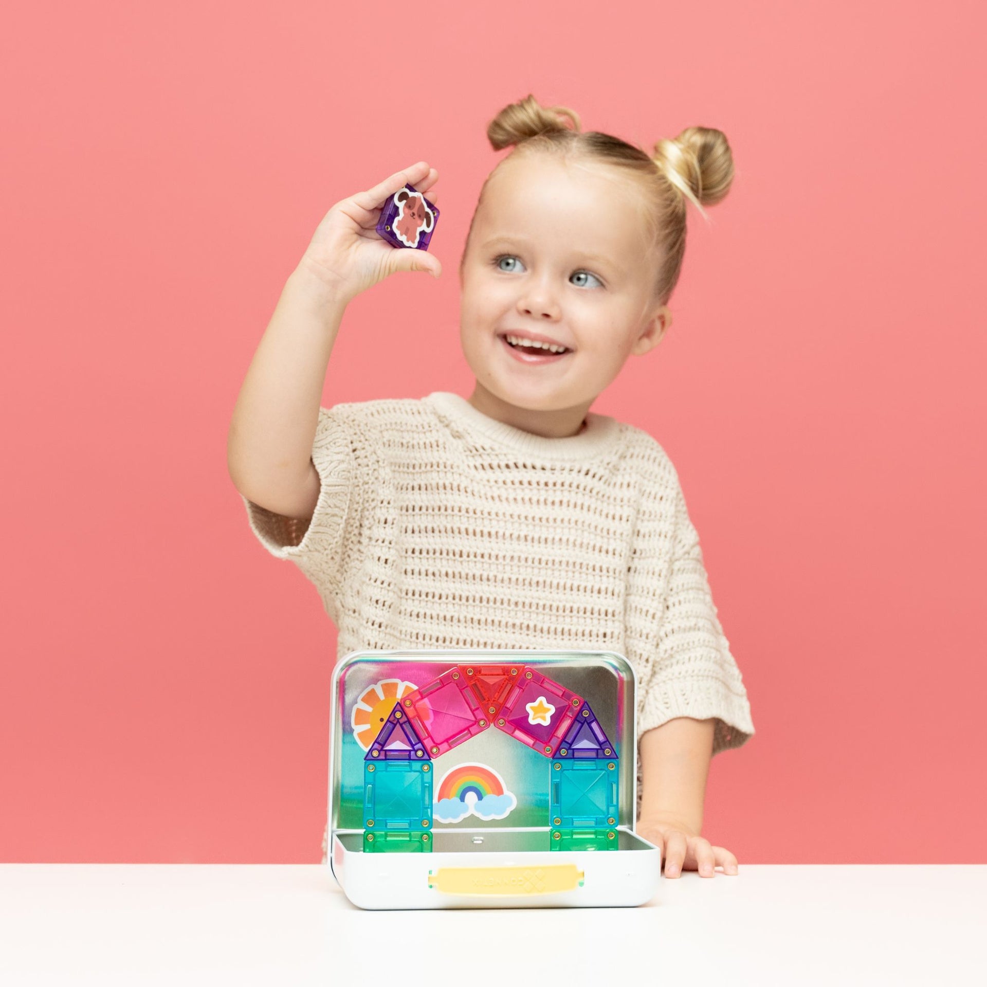 CONNETIX Magnetic Tiles 32 Piece Travel Mini Pack