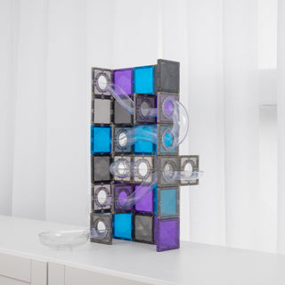 CONNETIX Magnetic Tiles 61 Piece Ball Run Galaxy Pack
