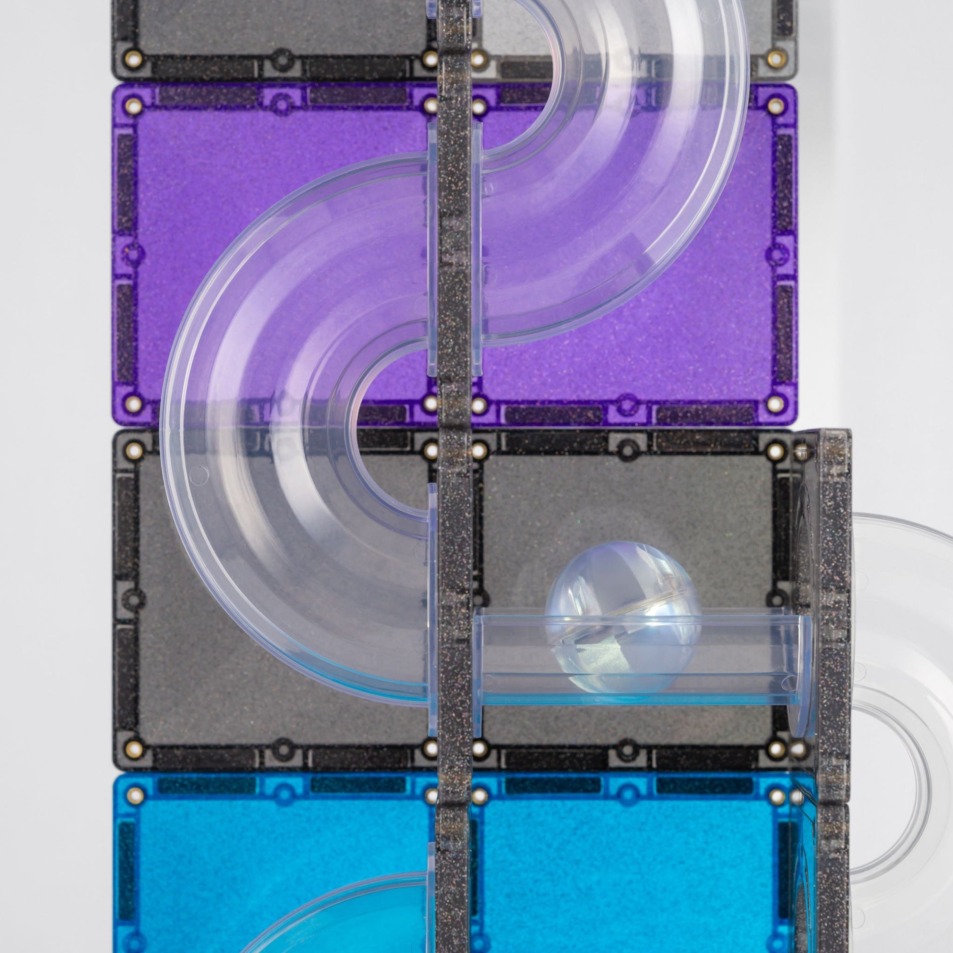 CONNETIX Magnetic Tiles 61 Piece Ball Run Galaxy Pack