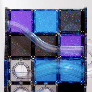 CONNETIX Magnetic Tiles 61 Piece Ball Run Galaxy Pack