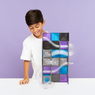 CONNETIX Magnetic Tiles 61 Piece Ball Run Galaxy Pack