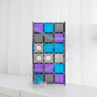 CONNETIX Magnetic Tiles 61 Piece Ball Run Galaxy Pack