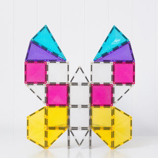 Connetix Magnetic Tiles 56 Piece Glitter Unicorn Pack