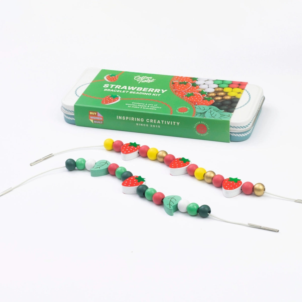 Cotton Twist Bracelet Beading Kit - Strawberry