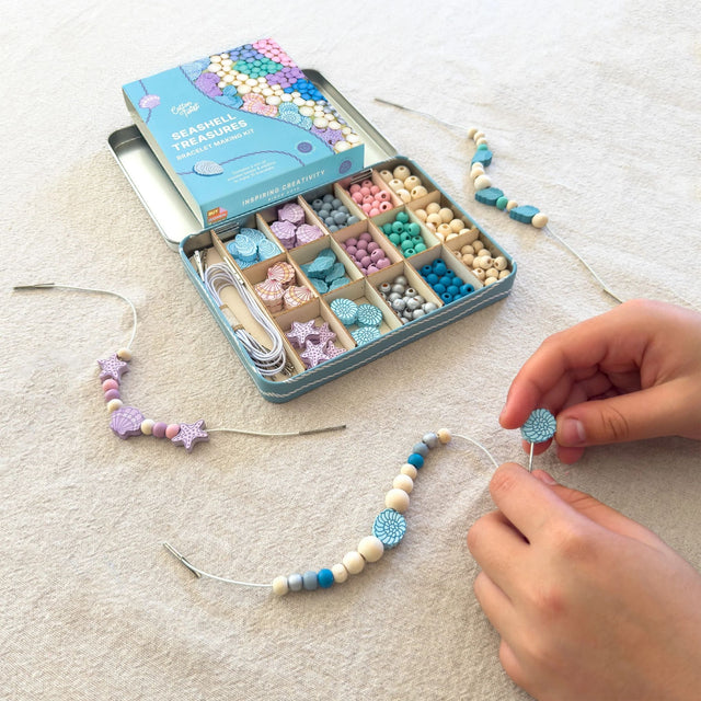 Cotton Twist Bracelet Making Kit - Seashell Treasures