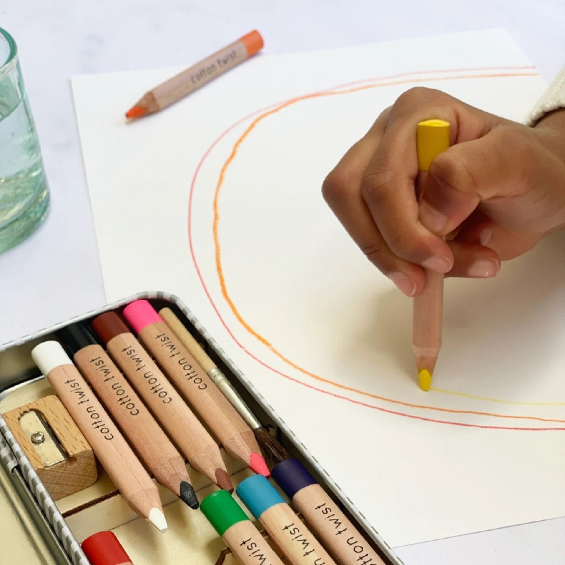 Cotton Twist Jumbo Watercolour Pencils Tin