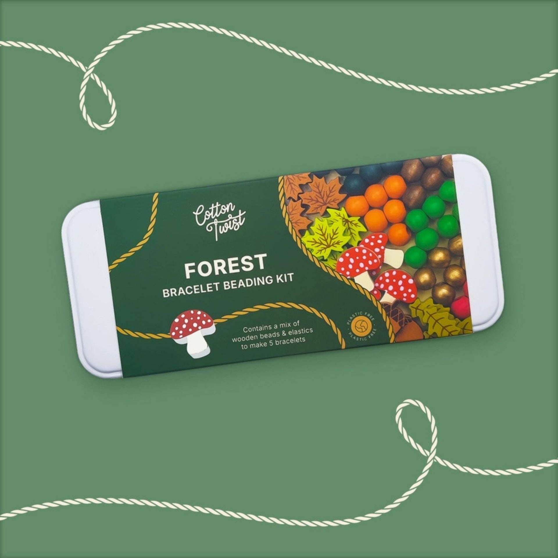 Cotton Twist Bracelet Beading Kit - Forest