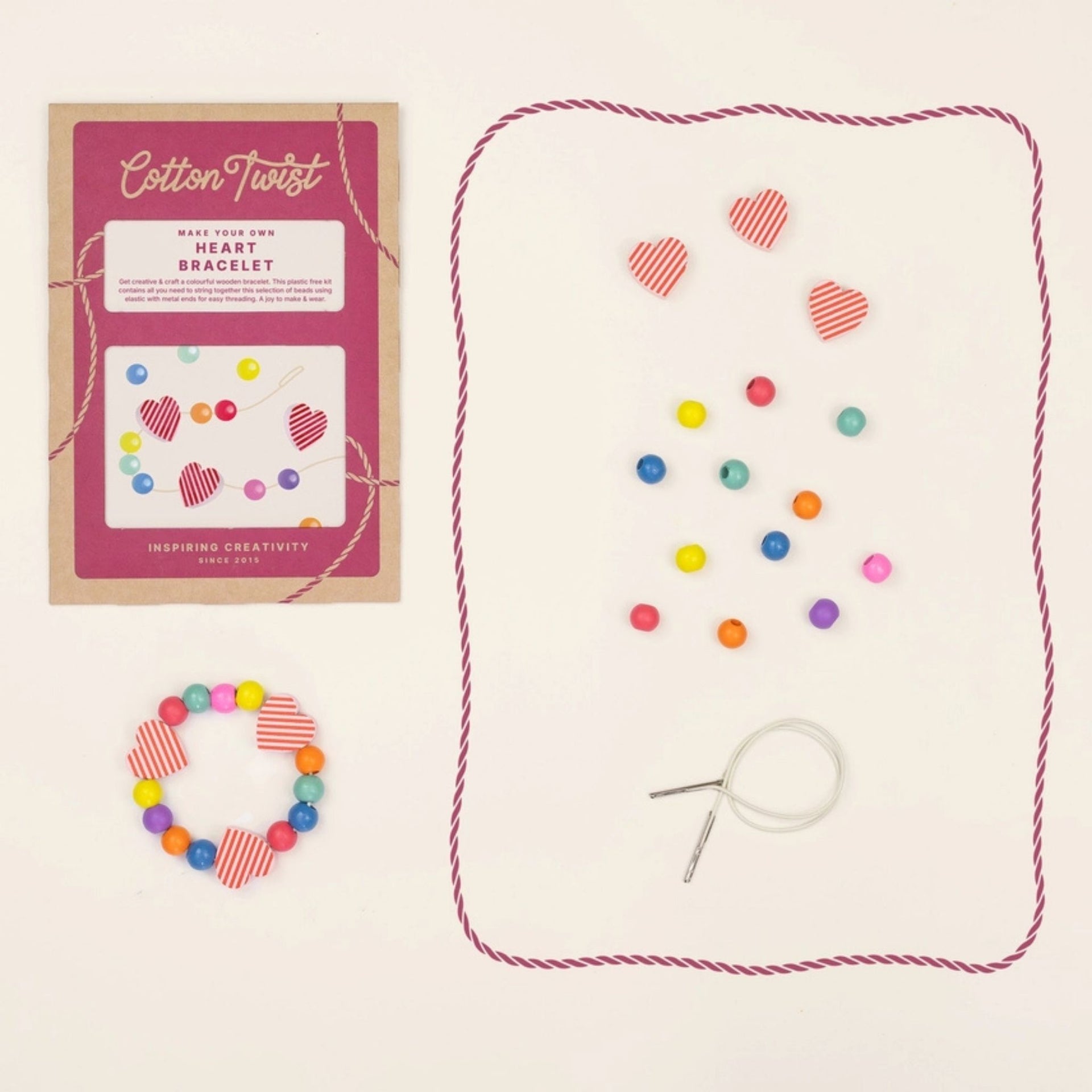 Cotton Twist Make Your Own Heart Bracelet