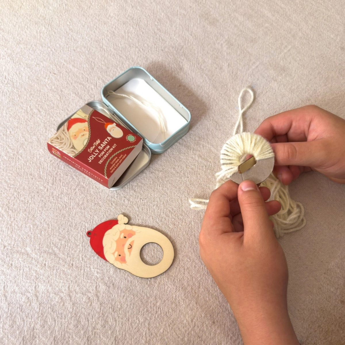 Cotton Twist Make Your Own Pom Pom Santa Decoration Kit