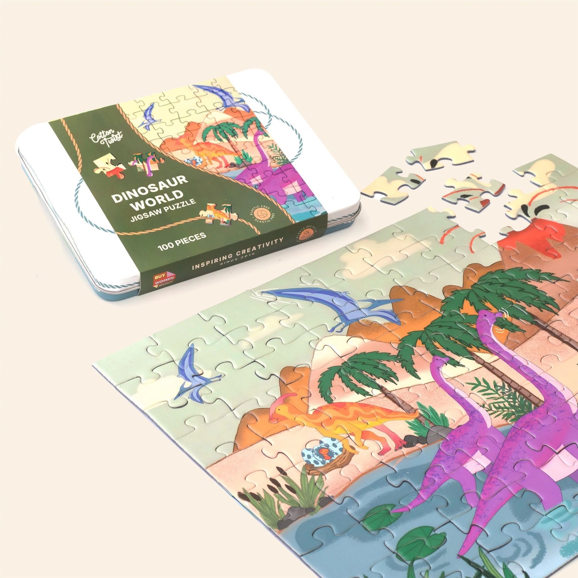 Cotton Twist Dinosaur World Jigsaw Puzzle