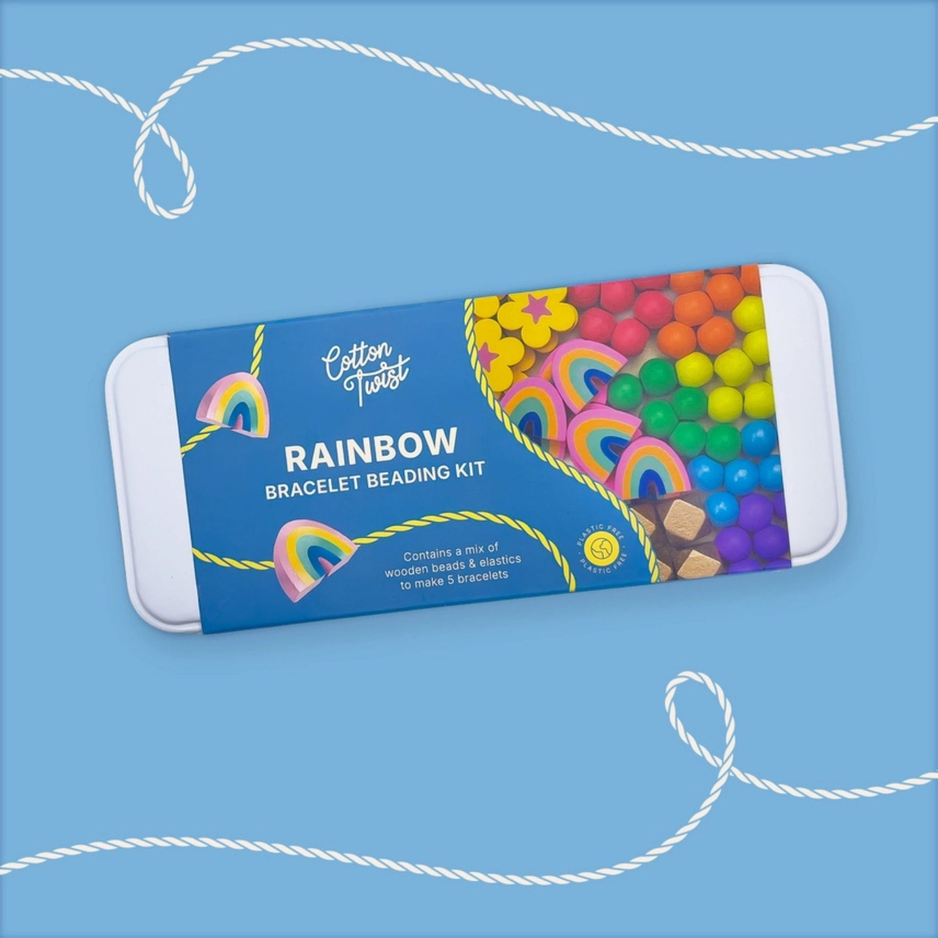 Cotton Twist Bracelet Beading Kit - Rainbow