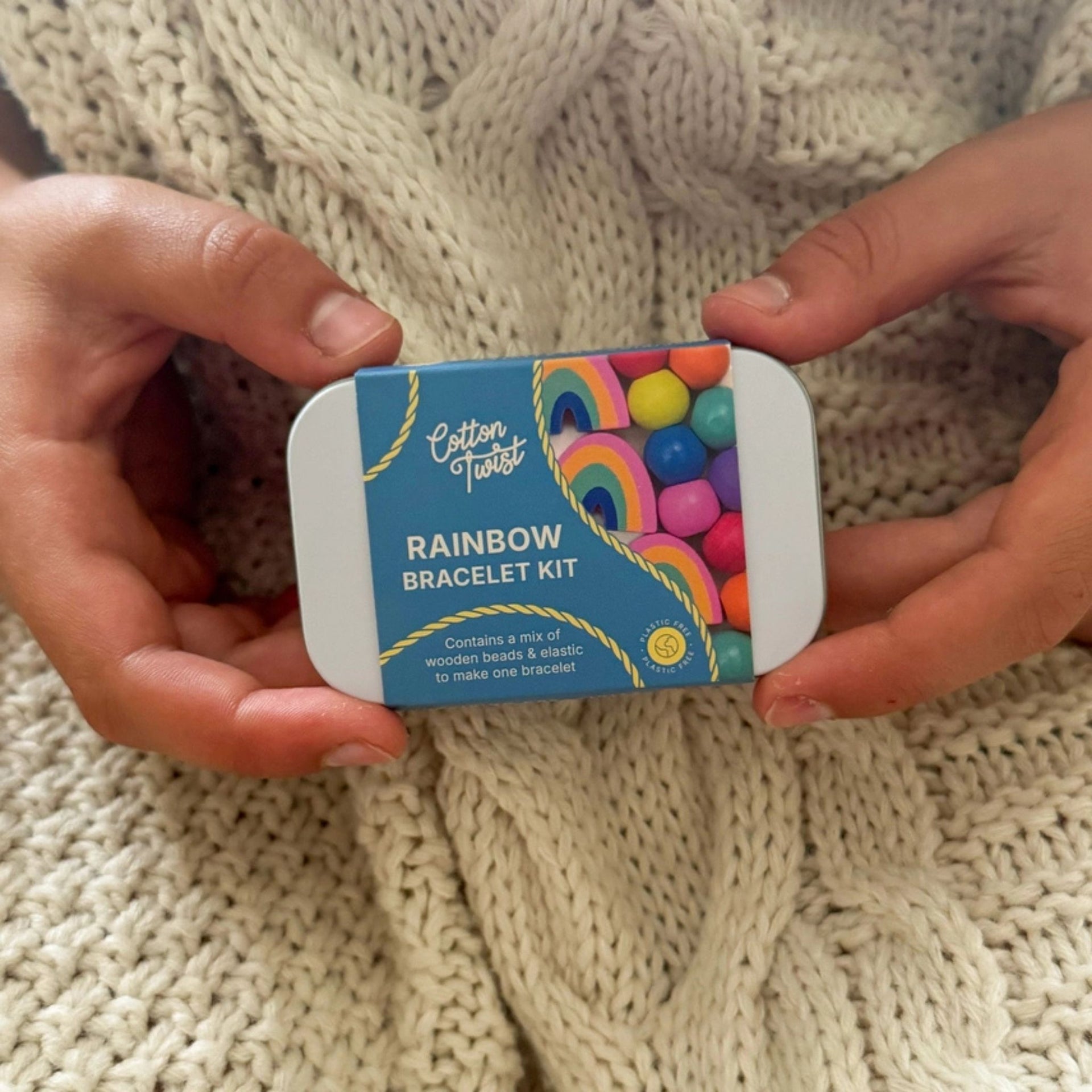 Cotton Twist Rainbow Bracelet Gift Tin