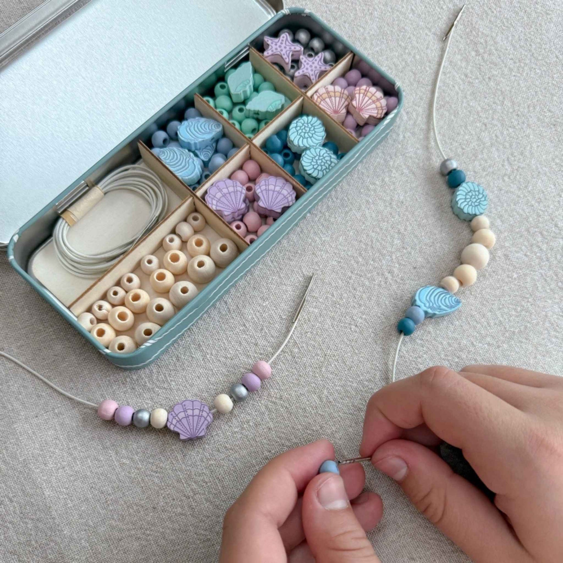 Cotton Twist Seashell Bracelet Bead Kit