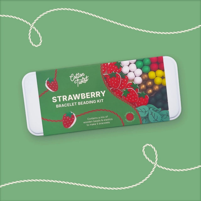 Cotton Twist Bracelet Beading Kit - Strawberry