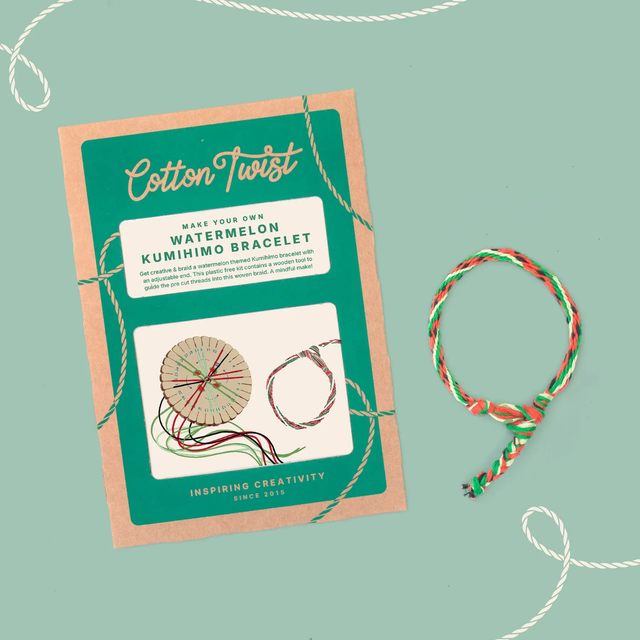 Cotton Twist Make Your Own Watermelon Kumihimo Bracelet Kit