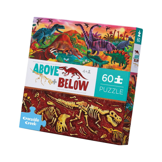 Crocodile Creek Dinosaur Above & Below Puzzle - 60 Piece