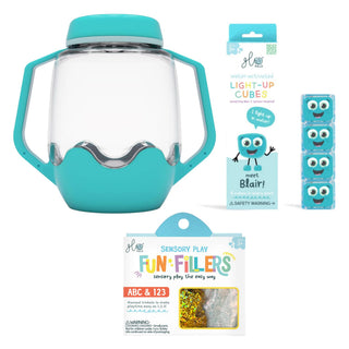 Glo Pals Build Your Own Sensory Jar - Blue
