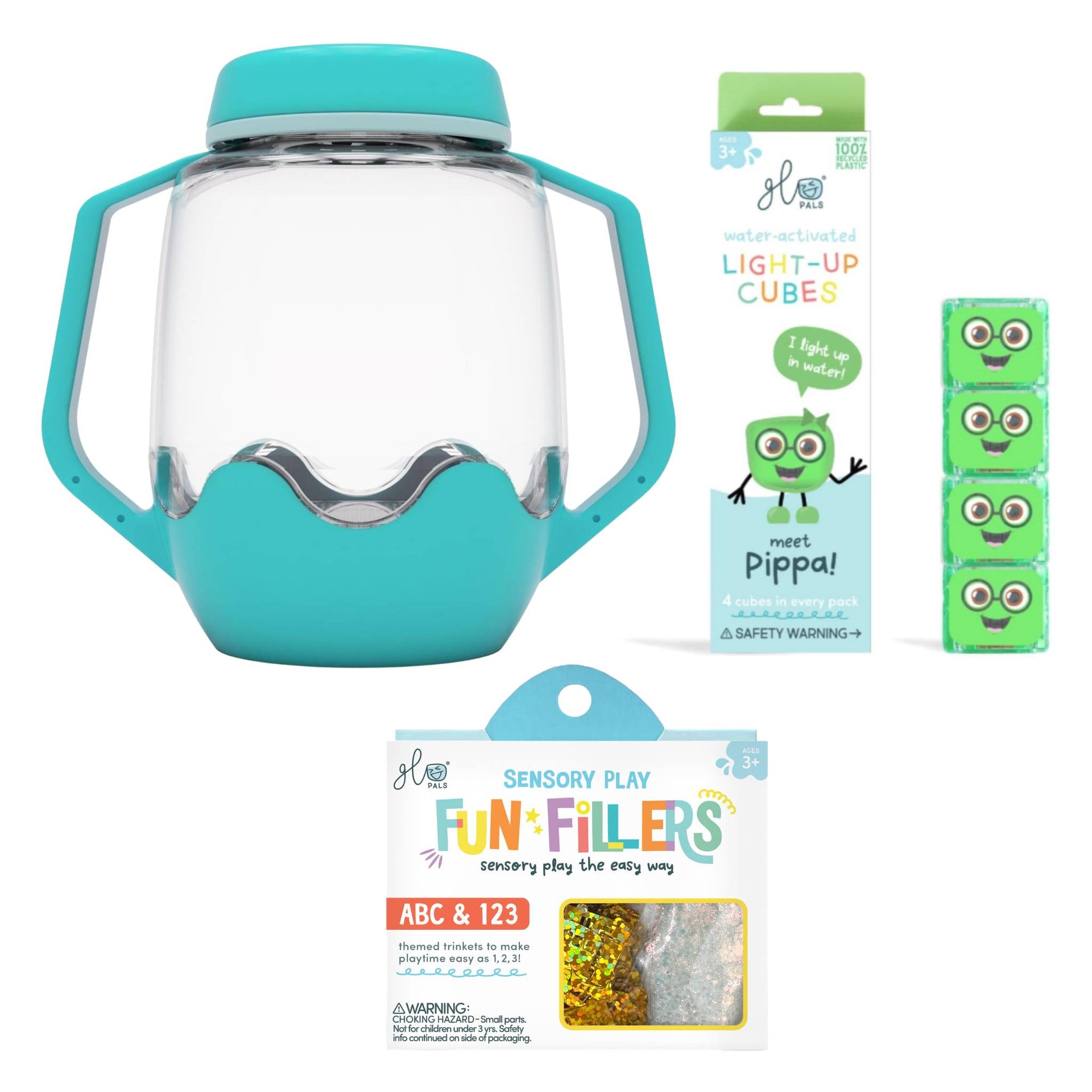Glo Pals Build Your Own Sensory Jar - Blue