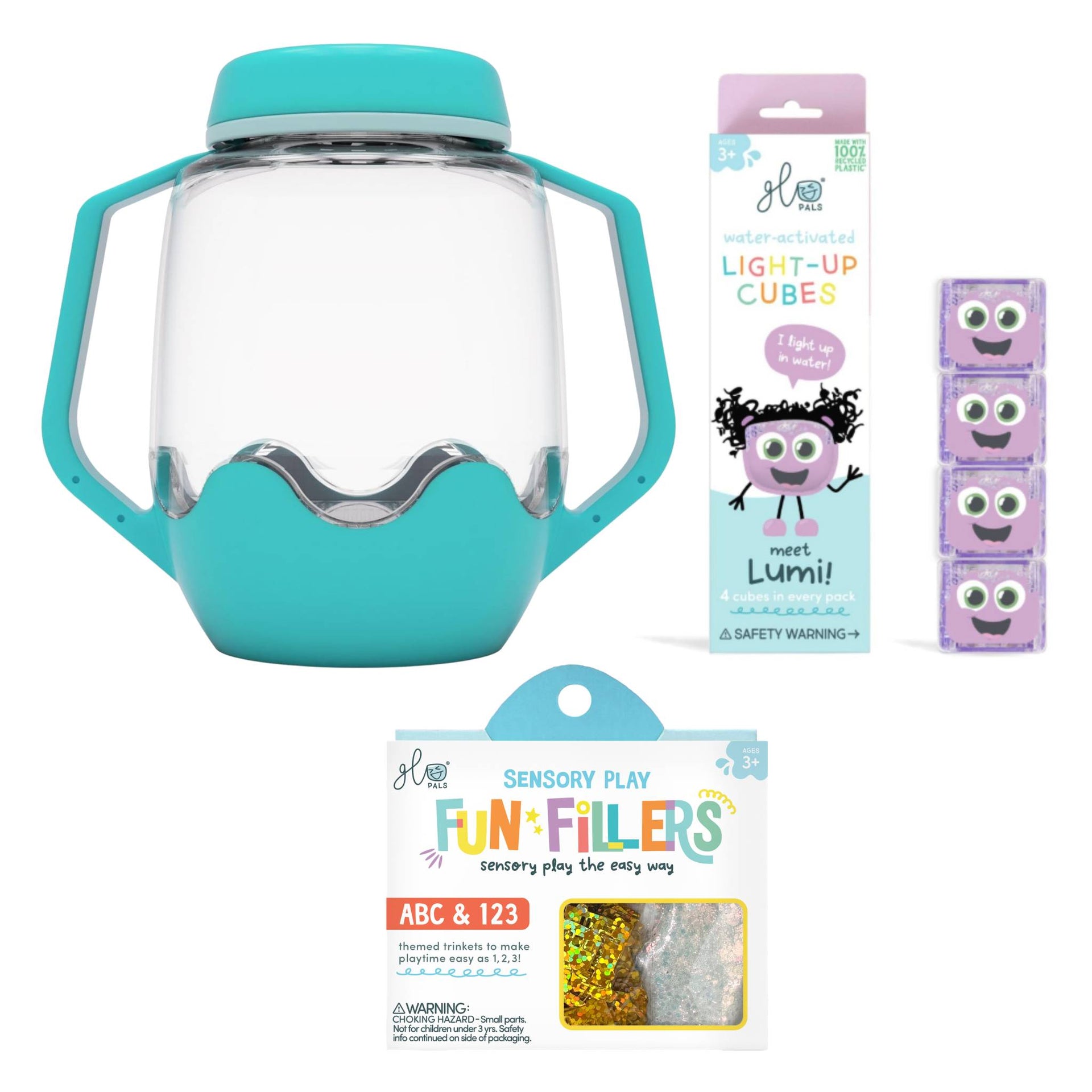 Glo Pals Build Your Own Sensory Jar - Blue
