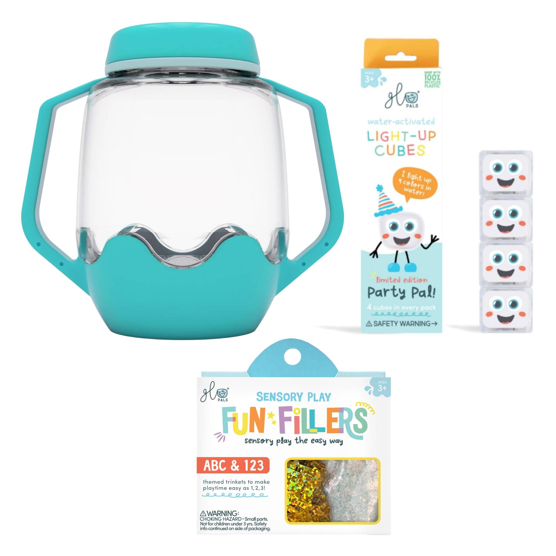 Glo Pals Build Your Own Sensory Jar - Blue