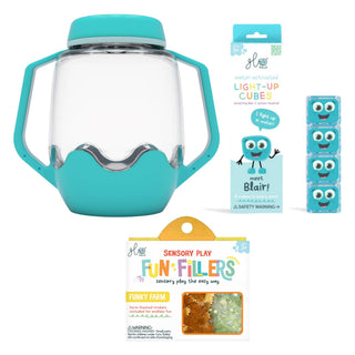 Glo Pals Build Your Own Sensory Jar - Blue