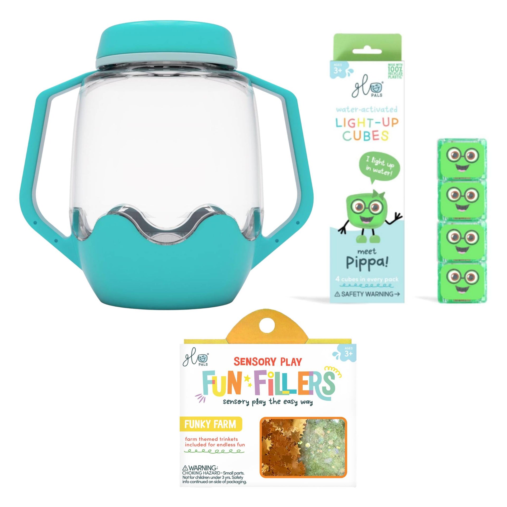 Glo Pals Build Your Own Sensory Jar - Blue