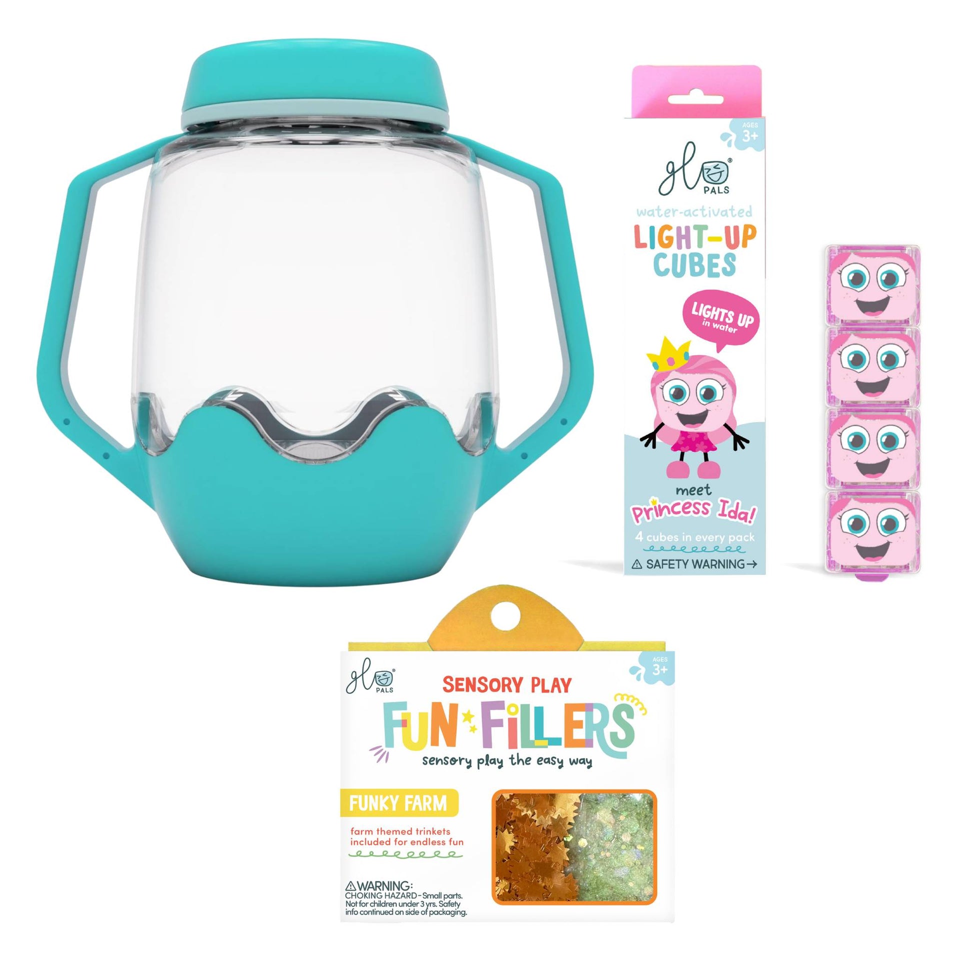Glo Pals Build Your Own Sensory Jar - Blue