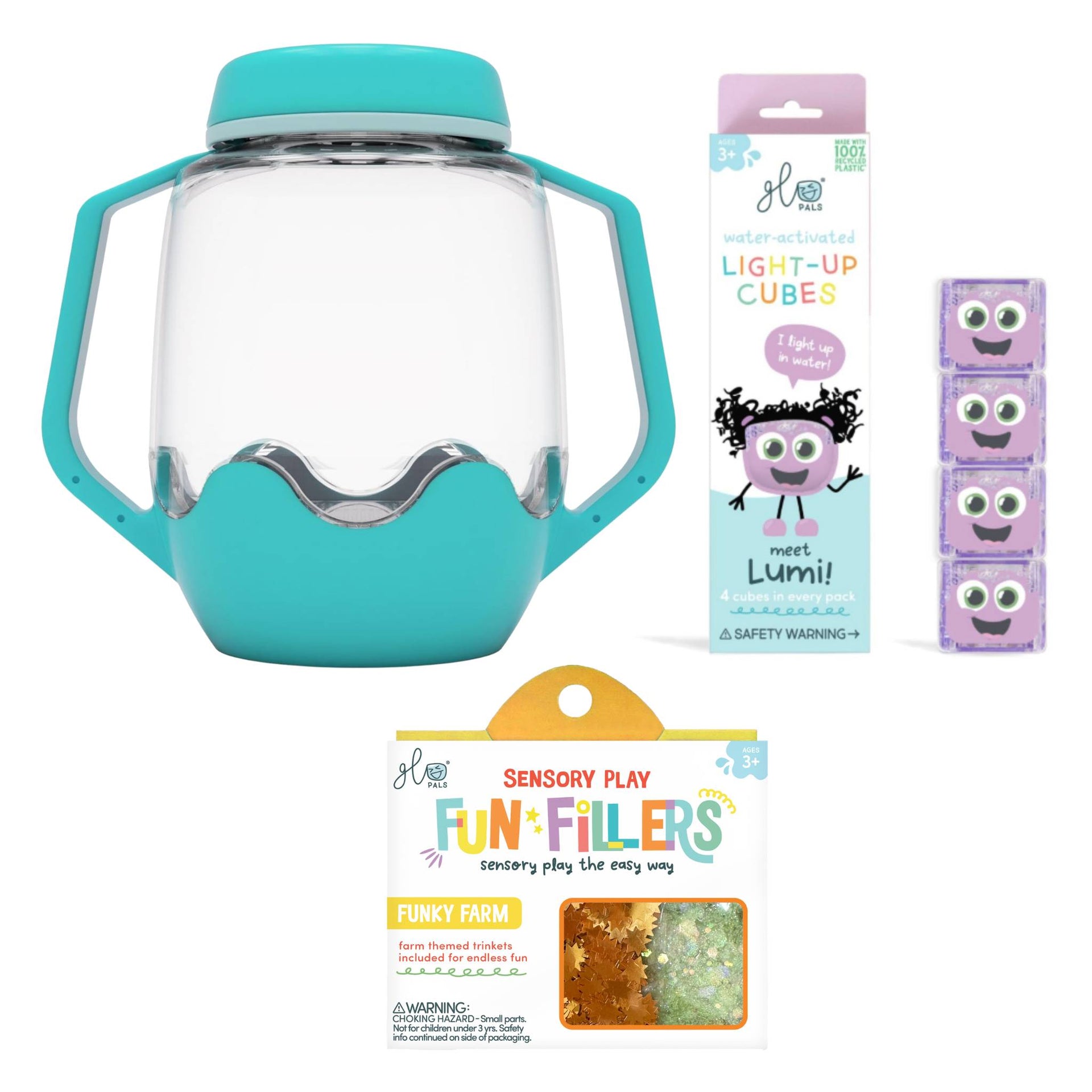 Glo Pals Build Your Own Sensory Jar - Blue