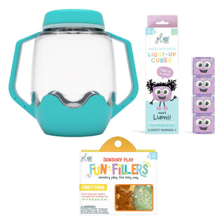 Glo Pals Build Your Own Sensory Jar - Blue