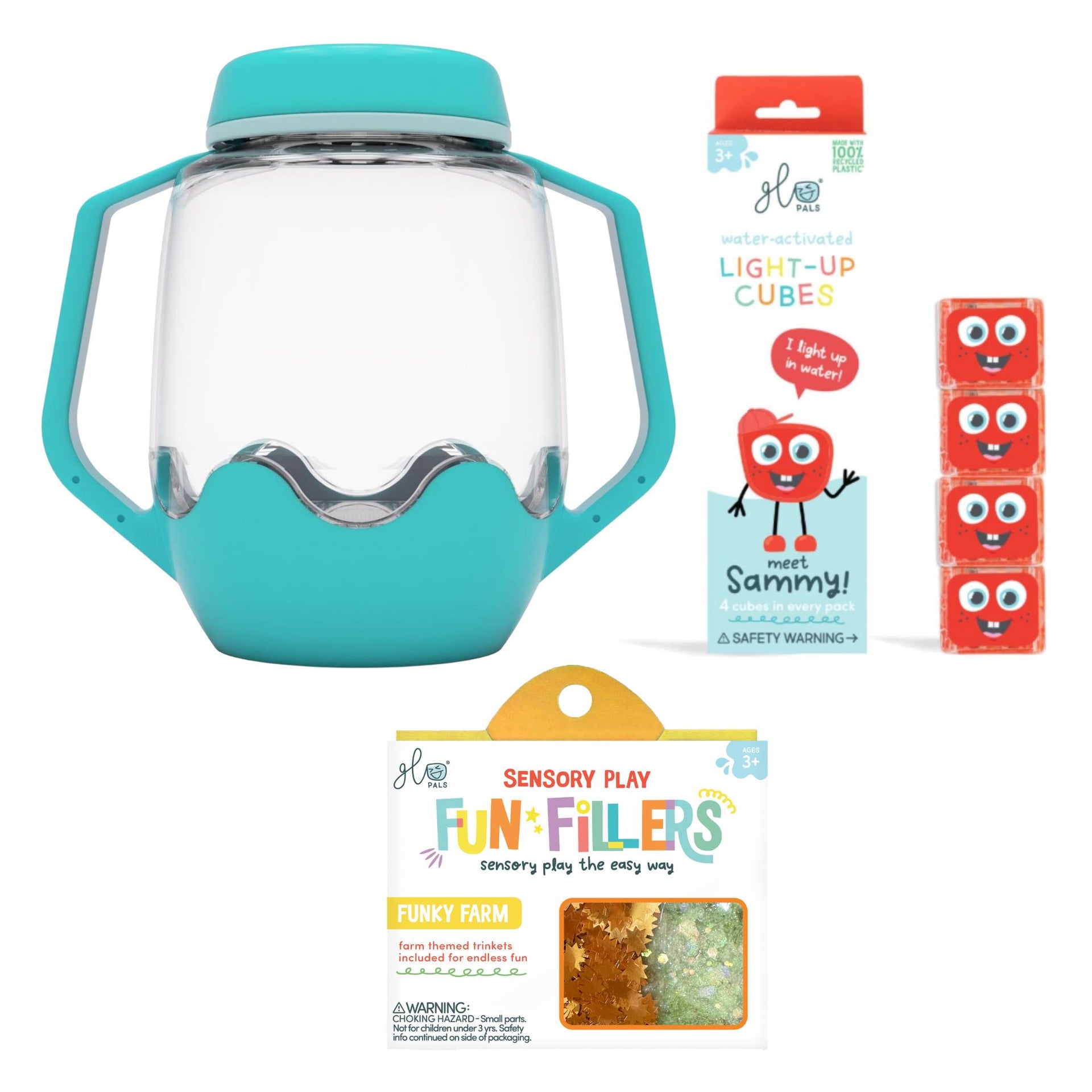 Glo Pals Build Your Own Sensory Jar - Blue
