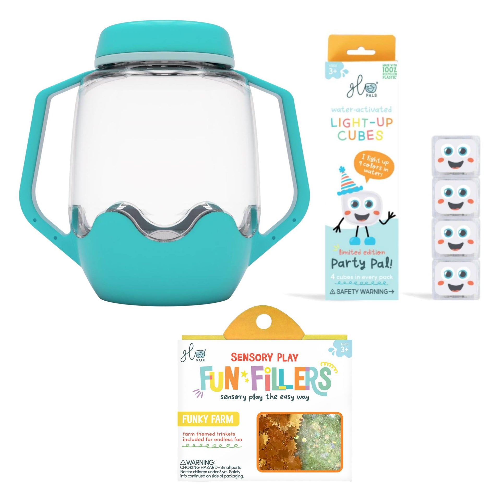Glo Pals Build Your Own Sensory Jar - Blue