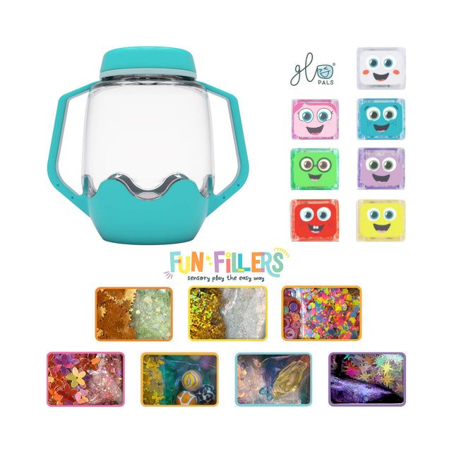 Glo Pals Build Your Own Sensory Jar - Blue