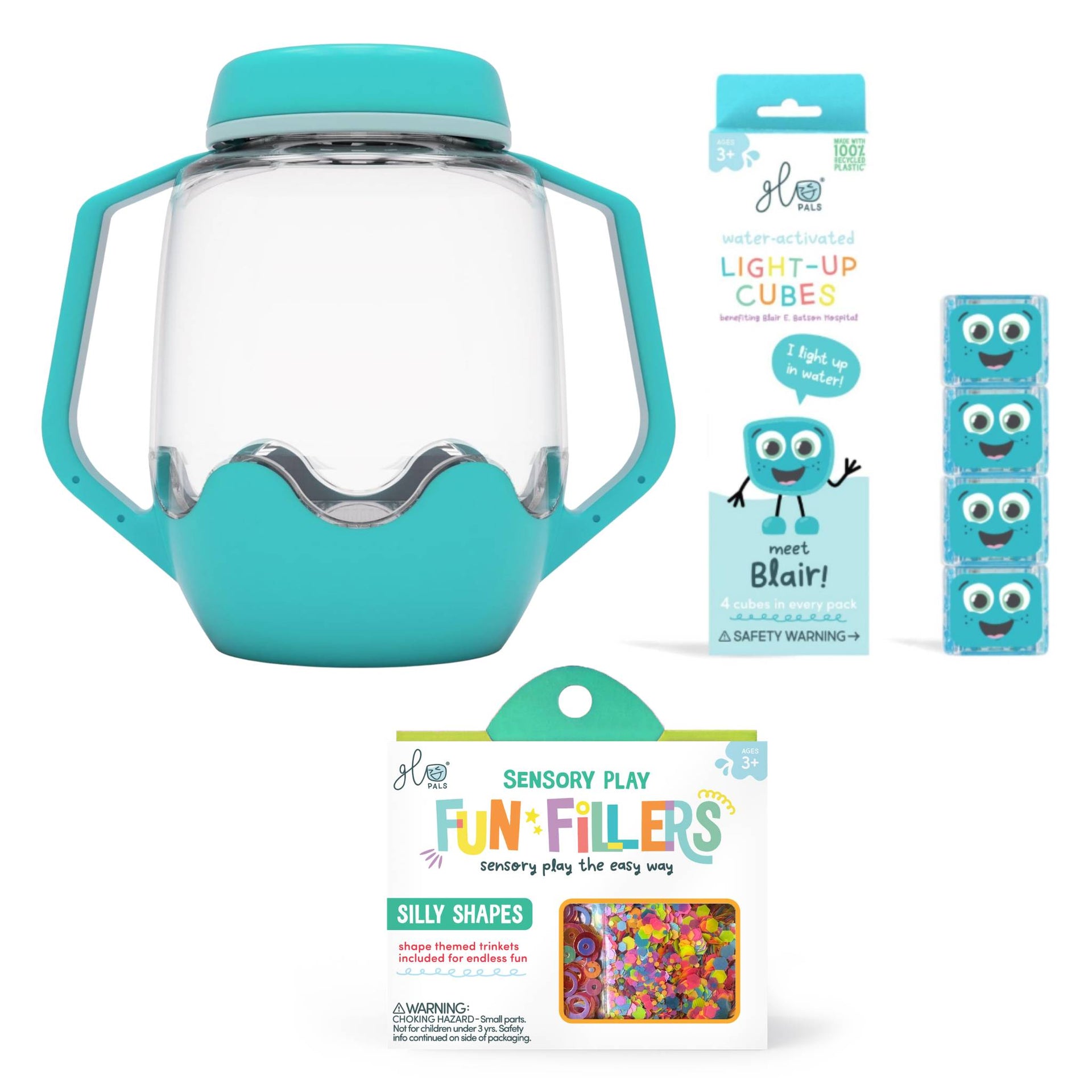 Glo Pals Build Your Own Sensory Jar - Blue