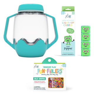 Glo Pals Build Your Own Sensory Jar - Blue