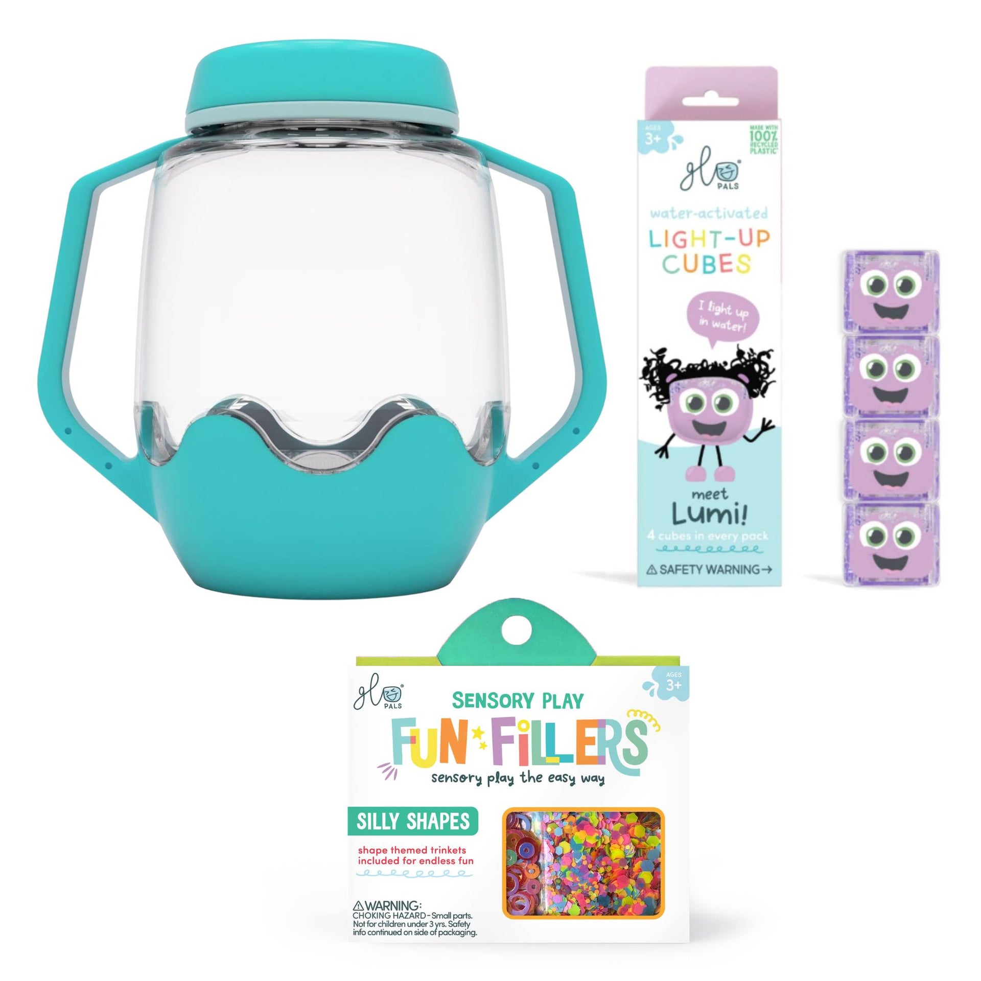 Glo Pals Build Your Own Sensory Jar - Blue